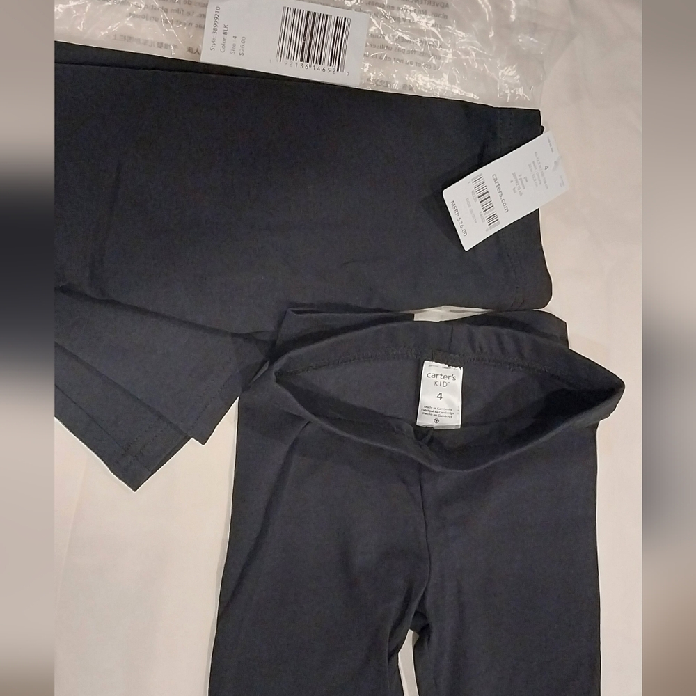 🧸 4pr Jumping Beans & Carter's Bundle - 4 Pair of Girls Leggings - Picture 4 of 8
